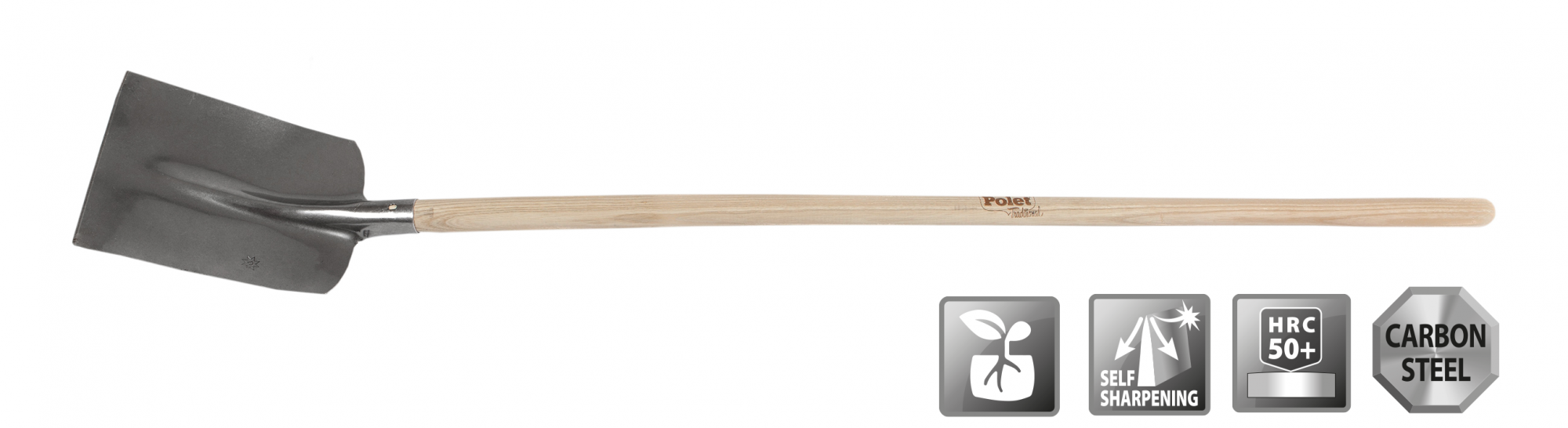 TRADITIONAL CONCRETE SHOVEL NR1 W/HA 1,3M